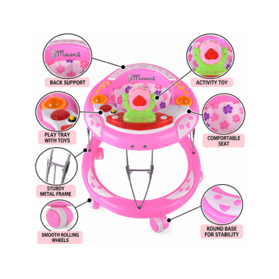 Maanit Kingdom Musical 2-in-1 Walker (Pink)