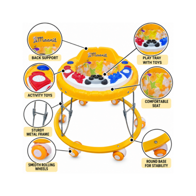 Maanit Capsule Panda Musical Activity Walker (Yellow)