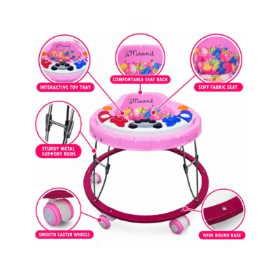 Maanit Capsule Panda Musical 2-in-1 Walker (Pink)