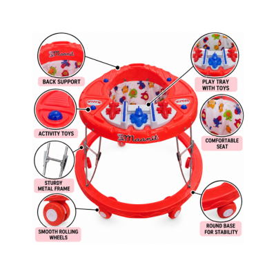Maanit Space Ship Musical 2-in-1 Walker (Red)