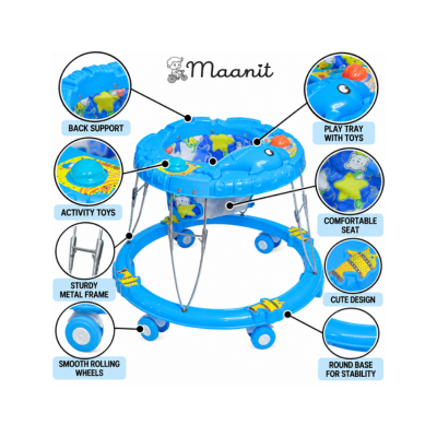 Maanit Dolphin Musical 3-in-1 Walker (Blue)